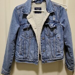 Abercrombie Fur Jean Jacket